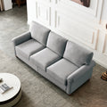 Linen Fabric Upholstery With Storage Sofa Grey Grey Foam Fabric