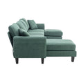 Coolmore Accent Sofa Living Room Sofa Sectional Sofa, U Shape Sectional Sofa With Ottoman, Reversible Sofa Couch For Living Room Emerald Linen Emerald Foam Linen 4 Seat