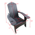 Outdoor Or Indoor Wood Adirondack Chair With An Hole To Hold Umbrella On The Arm ,Black Black Solid Wood