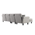 Coolmore Accent Sofa Living Room Sofa Sectional Sofa, U Shape Sectional Sofa With Ottoman, Reversible Sofa Couch For Living Room Light Gray Linen Light Gray Foam Linen 4 Seat