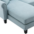 Coolmore Accent Sofa Living Room Sofa Sectional Sofa, U Shape Sectional Sofa With Ottoman, Reversible Sofa Couch For Living Room Light Blue Linen Light Blue Foam Linen 4 Seat