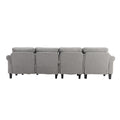 Coolmore Accent Sofa Living Room Sofa Sectional Sofa, U Shape Sectional Sofa With Ottoman, Reversible Sofa Couch For Living Room Light Gray Linen Light Gray Foam Linen 4 Seat