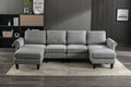 Coolmore Accent Sofa Living Room Sofa Sectional Sofa, U Shape Sectional Sofa With Ottoman, Reversible Sofa Couch For Living Room Light Gray Linen Light Gray Foam Linen 4 Seat