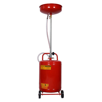 18 Gallon Waste Oil Drain Tank Red Steel