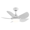 30 In Intergrated Led Ceiling Fan Lighting With White Abs Blade Matte White Abs