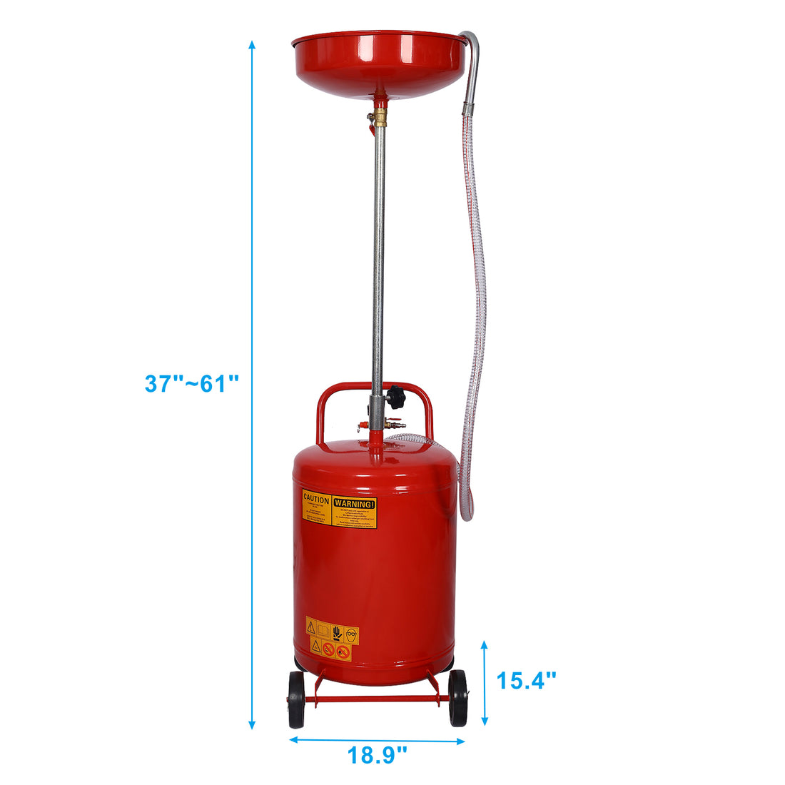 18 Gallon Waste Oil Drain Tank Red Steel