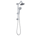 6 Inch Rain Shower Head With Handheld Shower Head Bathroom Rain Shower System Chrome Abs