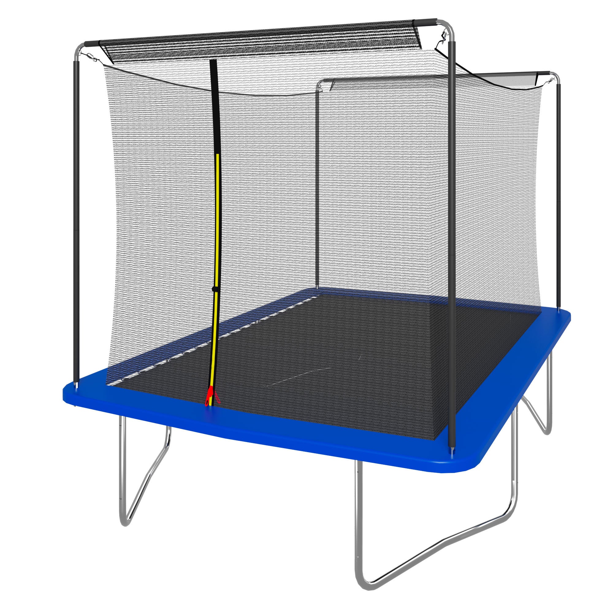 8ft by 12ft rectangular trampoline blue Astm
