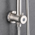 Brushed Nickel 6 Inch Rain Shower Head With Handheld Shower Head Bathroom Rain Shower System Brushed Nickel Abs