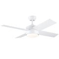 44 In Intergrated Led Ceiling Fan Lighting With White Abs Blade White Plywood