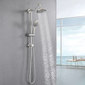 Brushed Nickel 6 Inch Rain Shower Head With Handheld Shower Head Bathroom Rain Shower System Brushed Nickel Abs