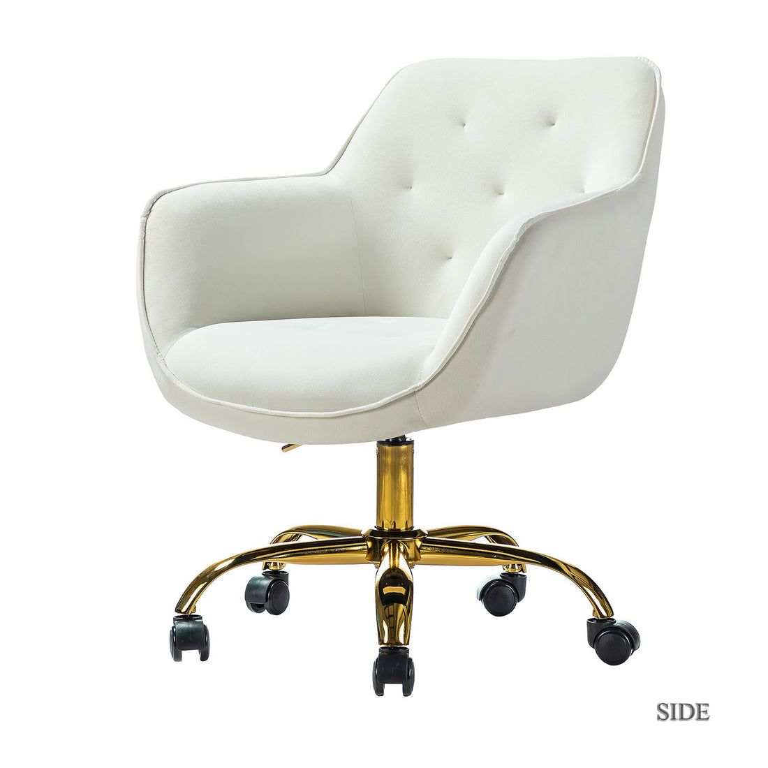 Somnus Task Chair With Tufted Back and Golden Base navy-foam-metal