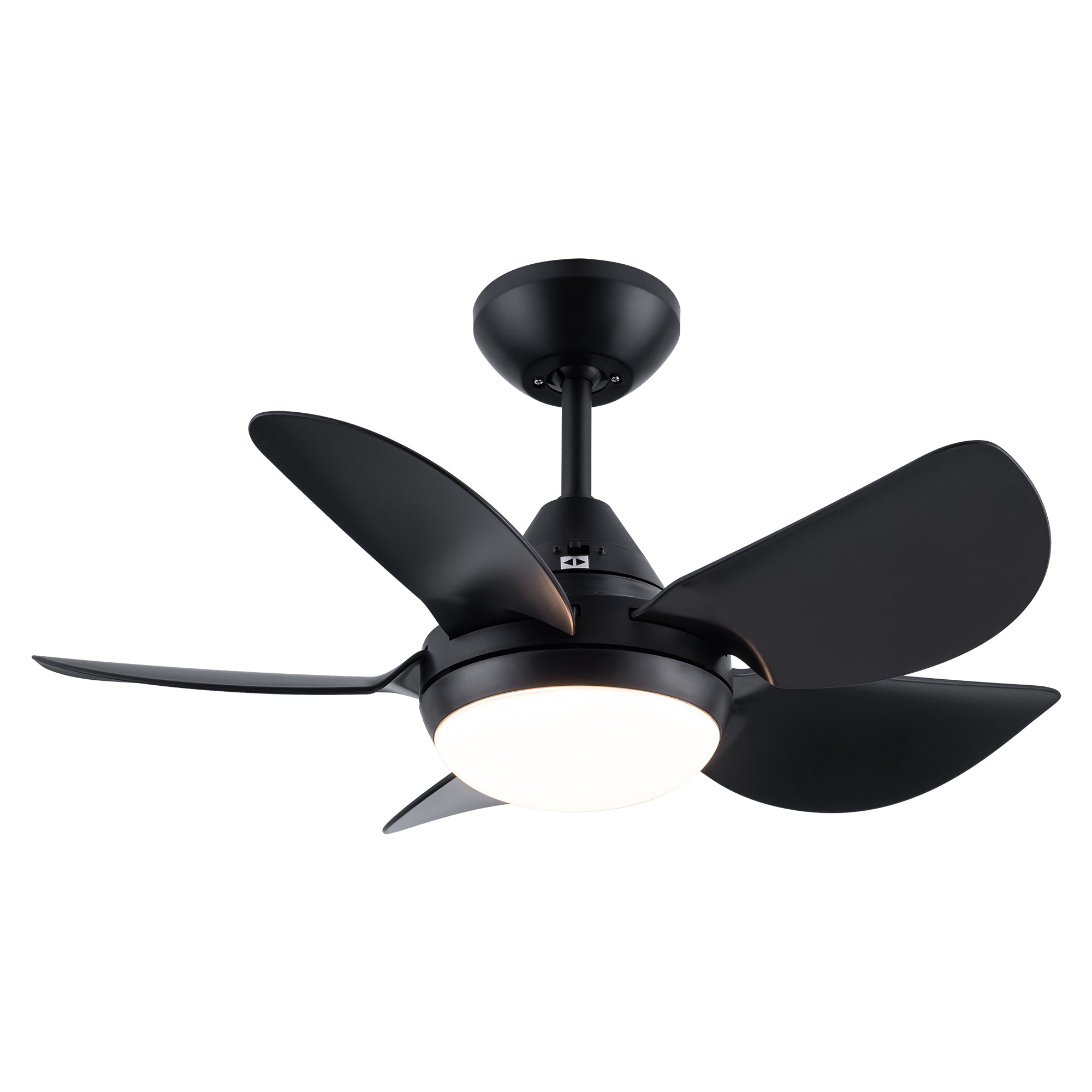 30 In Intergrated LED Ceiling Fan Lighting with Matte black-abs