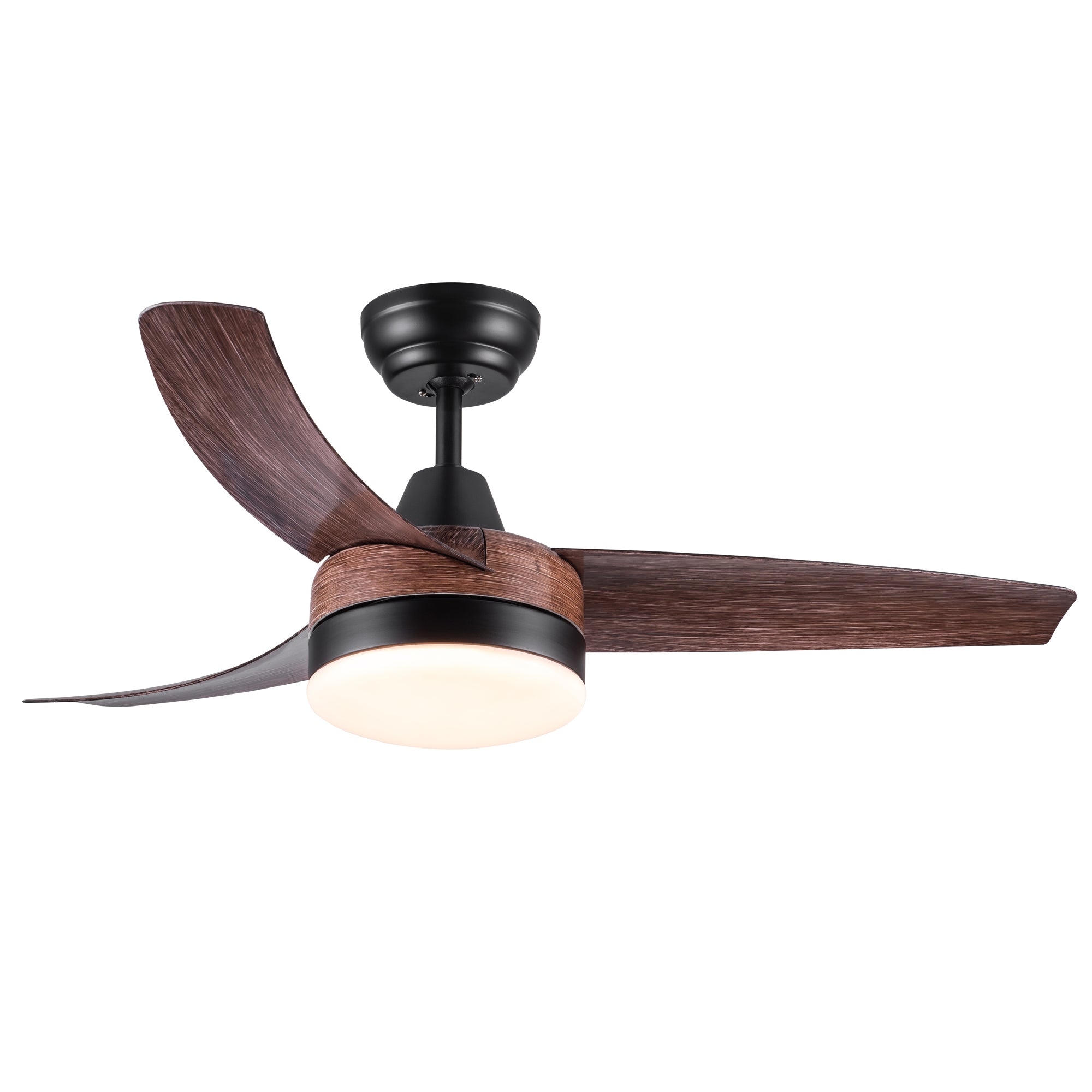 42 In Intergrated LED Ceiling Fan Lighting with Brown brown-abs
