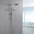 Brushed Nickel 6 Inch Rain Shower Head With Handheld Shower Head Bathroom Rain Shower System Brushed Nickel Abs