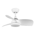 28 In Intergrated Led Ceiling Fan Lighting With White Abs Blade White Abs