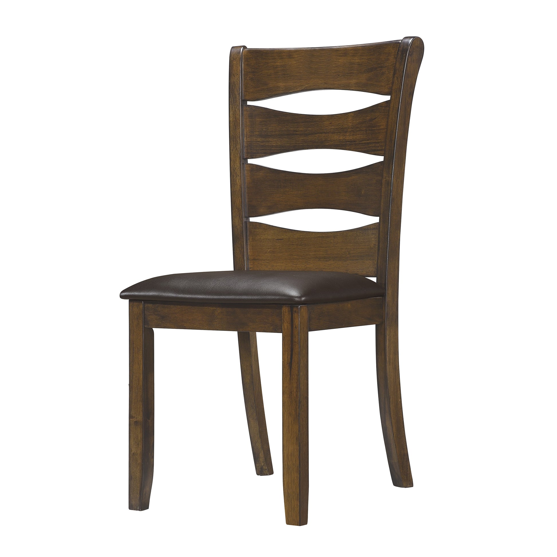 Transitional Style Unique Back Design Set Of 2Pc Wooden Side Chairs Brown Finish Dining Room Furniture Brown Dining Room Transitional Wood