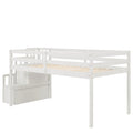 Loft Bed With Staircasewhite Twin White Pine