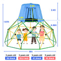 Kids Climbing Dome With Canopy And Playmat 10 Ft Jungle Gym Geometric Playground Dome Climber Play Center, Rust & Uv Resistant Steel Supporting 1000 Lbs Green Metal