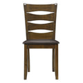 Transitional Style Unique Back Design Set Of 2Pc Wooden Side Chairs Brown Finish Dining Room Furniture Brown Dining Room Transitional Wood