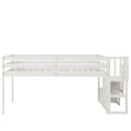 Loft Bed With Staircasewhite Twin White Pine