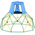 Kids Climbing Dome With Canopy And Playmat 10 Ft Jungle Gym Geometric Playground Dome Climber Play Center, Rust & Uv Resistant Steel Supporting 1000 Lbs Green Metal