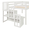Loft Bed With Staircasewhite Twin White Pine