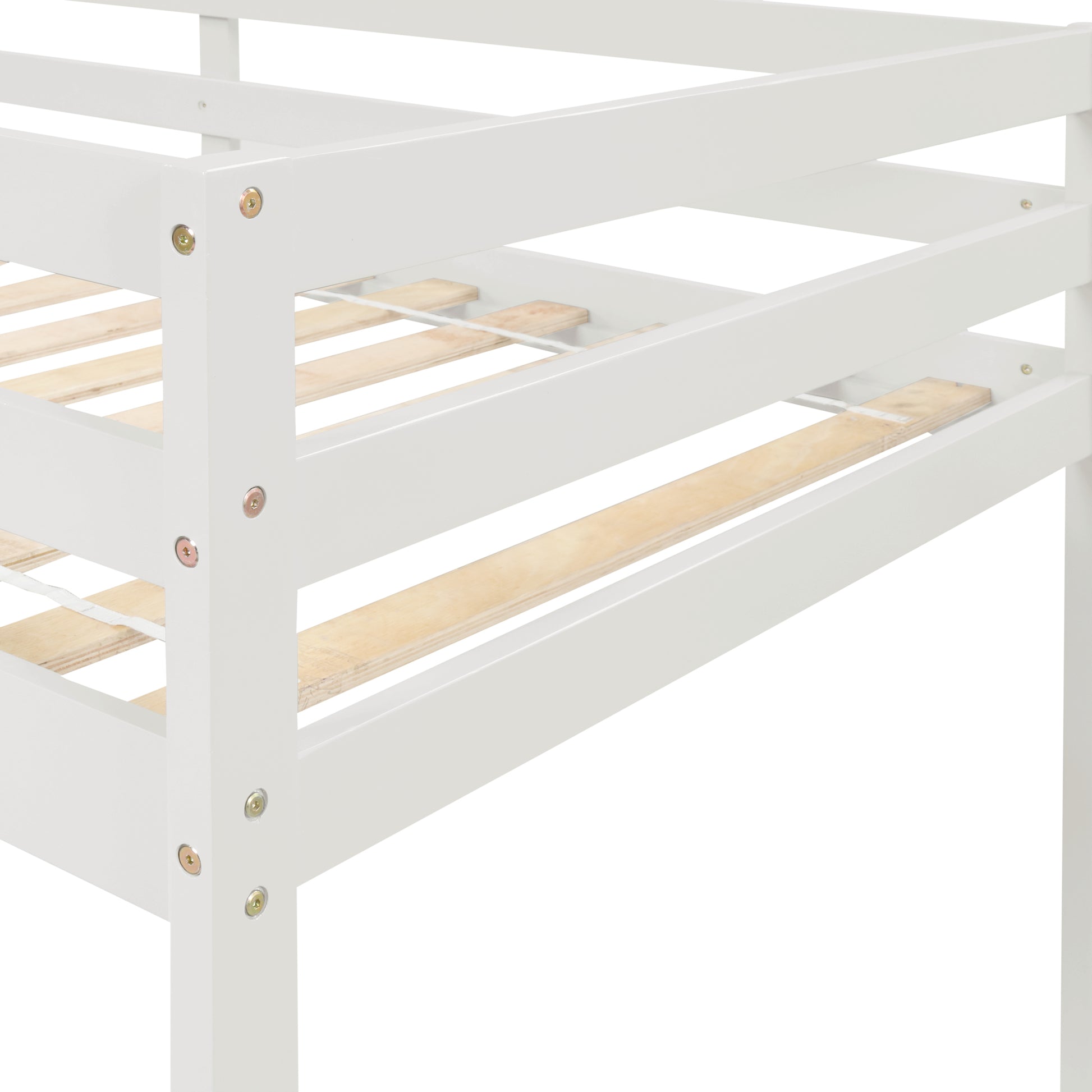Loft Bed With Staircasewhite Twin White Pine