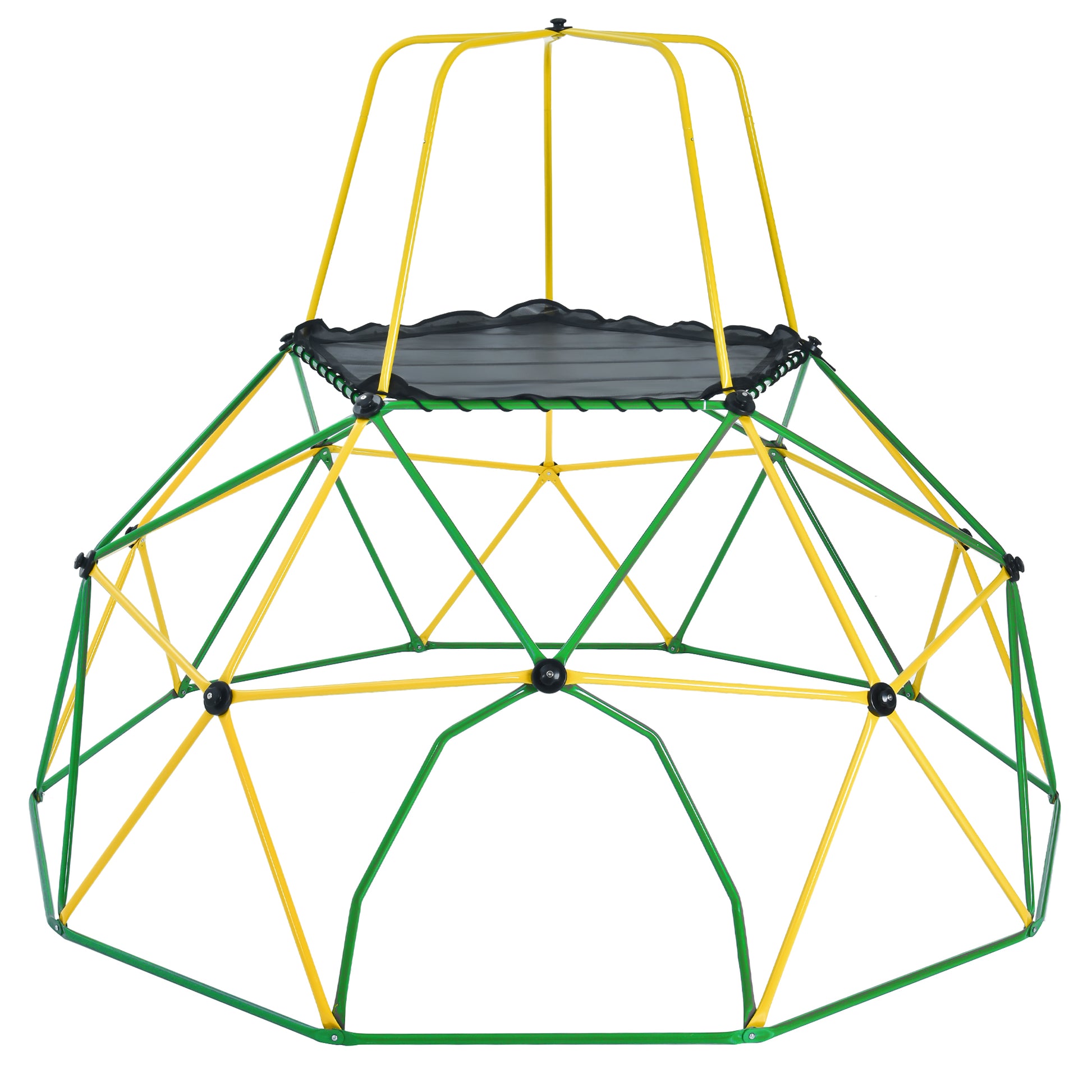 Kids Climbing Dome With Canopy And Playmat 10 Ft Jungle Gym Geometric Playground Dome Climber Play Center, Rust & Uv Resistant Steel Supporting 1000 Lbs Green Metal