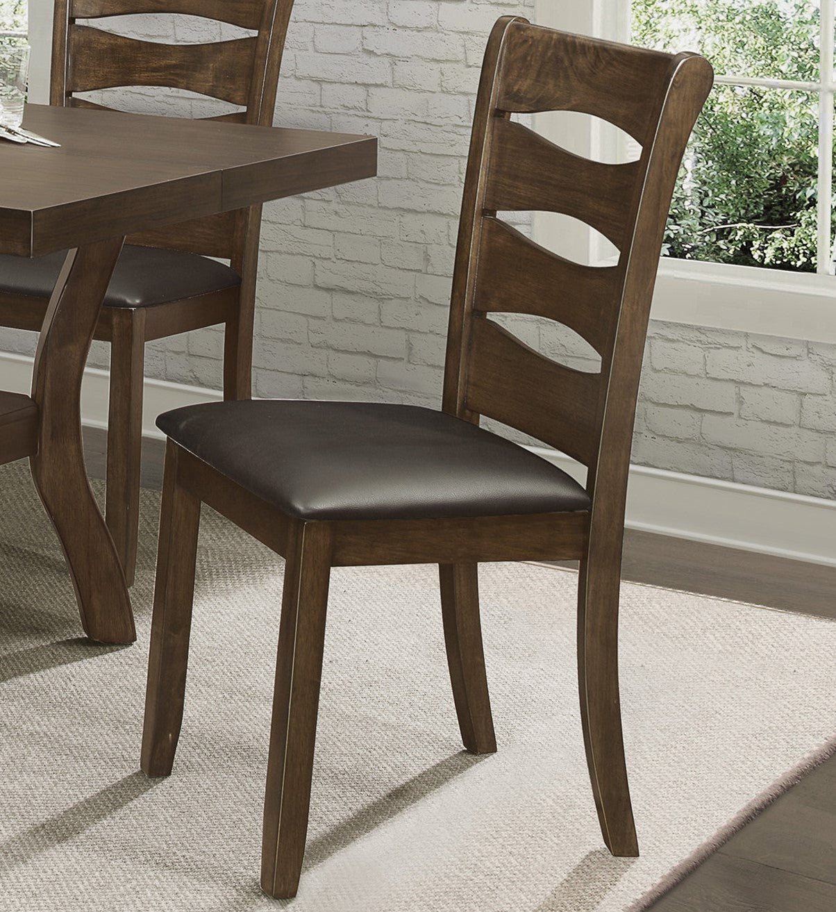 Transitional Style Unique Back Design Set Of 2Pc Wooden Side Chairs Brown Finish Dining Room Furniture Brown Dining Room Transitional Wood