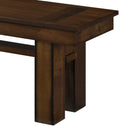 Transitional Walnut Finish Wooden Bench 1Pc Casual Contemporary Dining Furniture Walnut Dining Room Transitional Wood