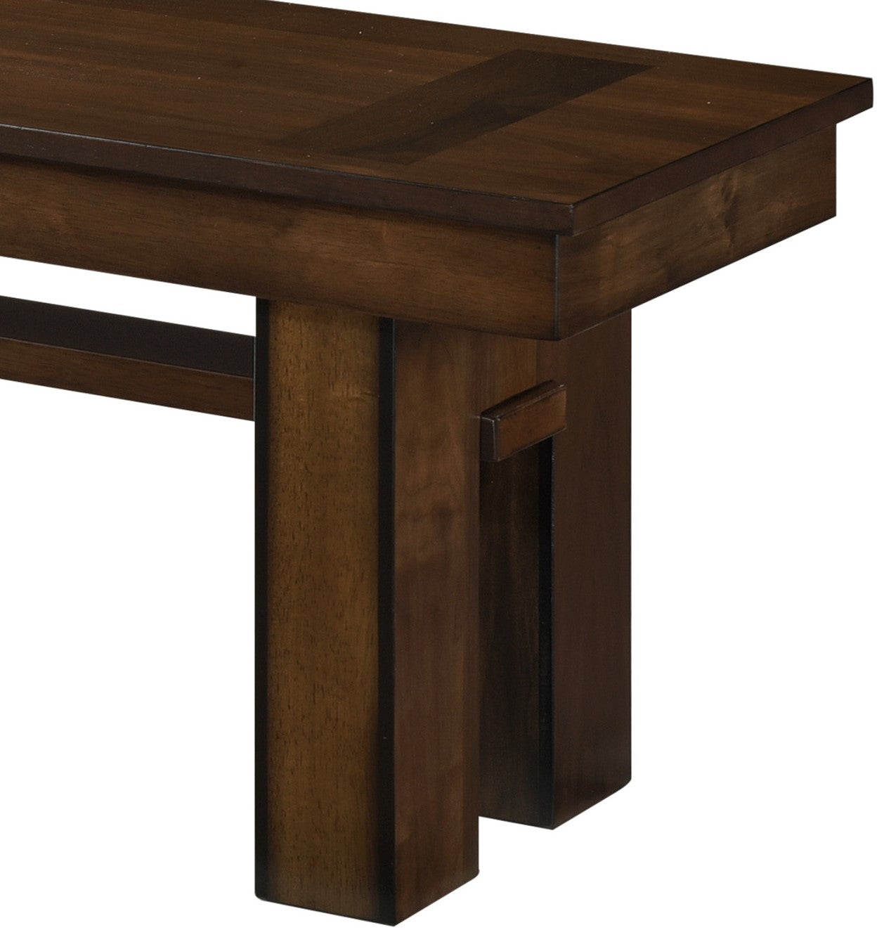 Transitional Walnut Finish Wooden Bench 1Pc Casual Contemporary Dining Furniture Walnut Dining Room Transitional Wood