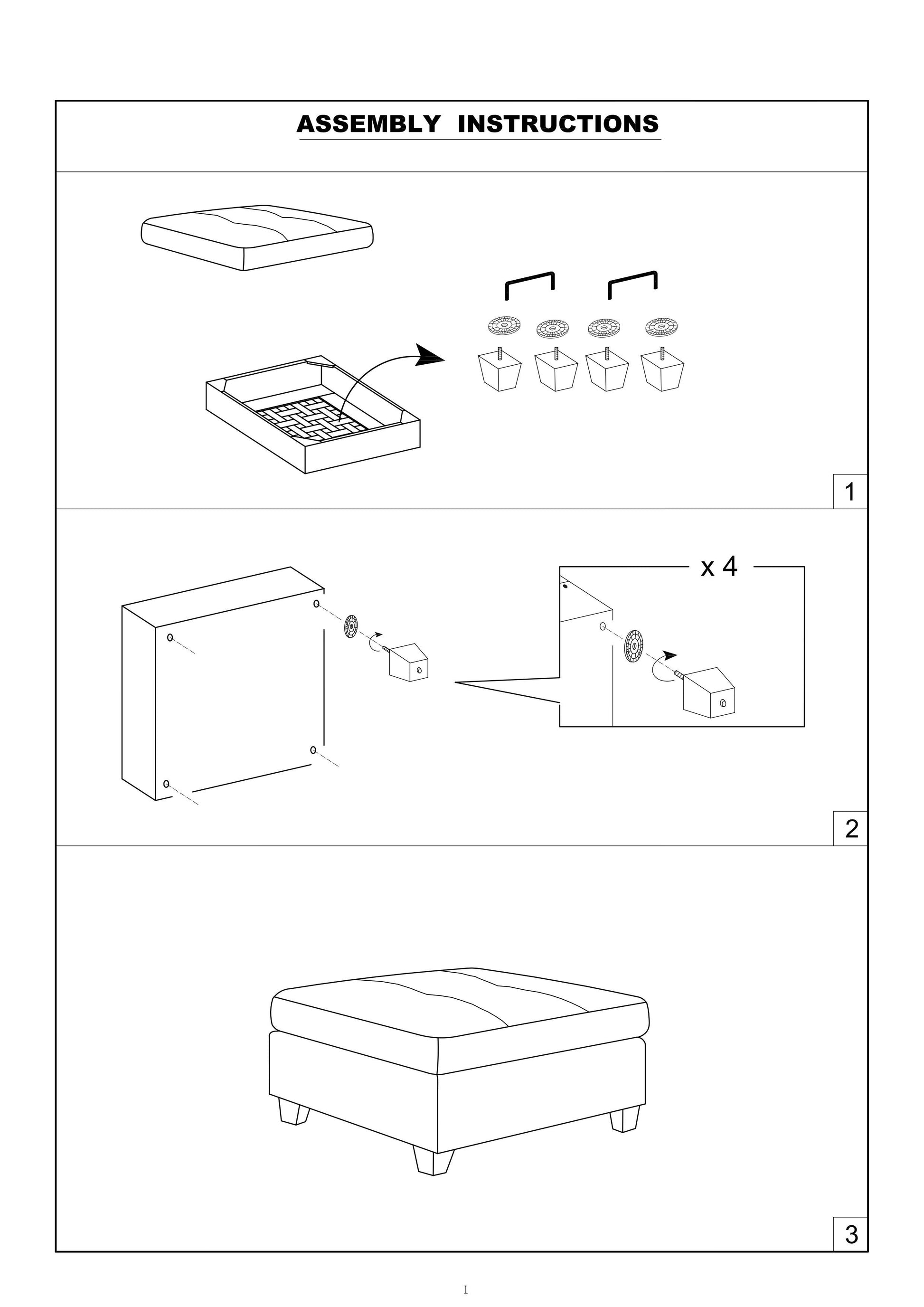Contemporary Genuine Leather 1Pc Ottoman Black Color Tufted Seat Living Room Furniture Black Genuine Leather Primary Living Space Black Contemporary,Modern Rectangle Tufted Genuine Leather