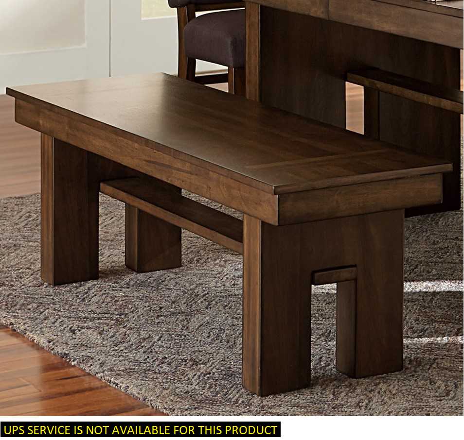 Transitional Walnut Finish Wooden Bench 1Pc Casual Contemporary Dining Furniture Walnut Dining Room Transitional Wood