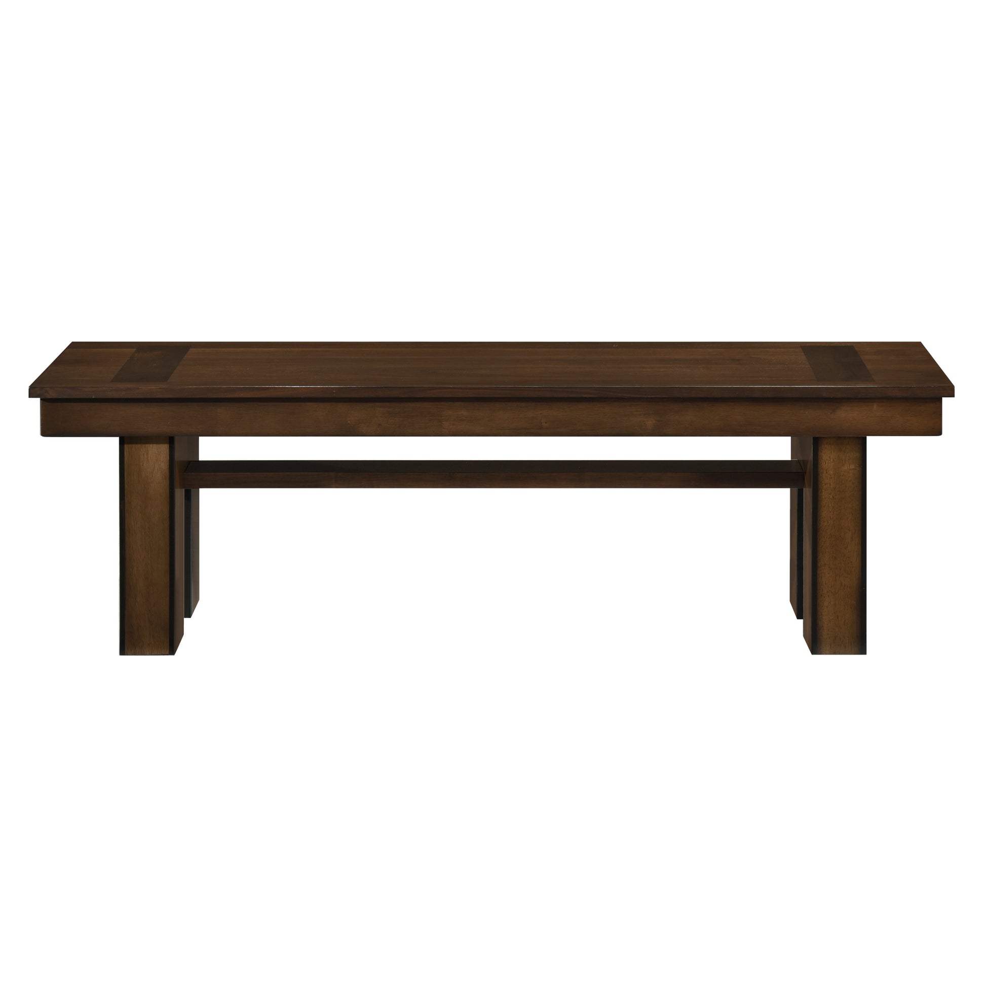 Transitional Walnut Finish Wooden Bench 1Pc Casual Contemporary Dining Furniture Walnut Dining Room Transitional Wood