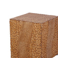 Outdoor Faux Wood Stump Side Table Coffee Table,Side yellow brown-concrete