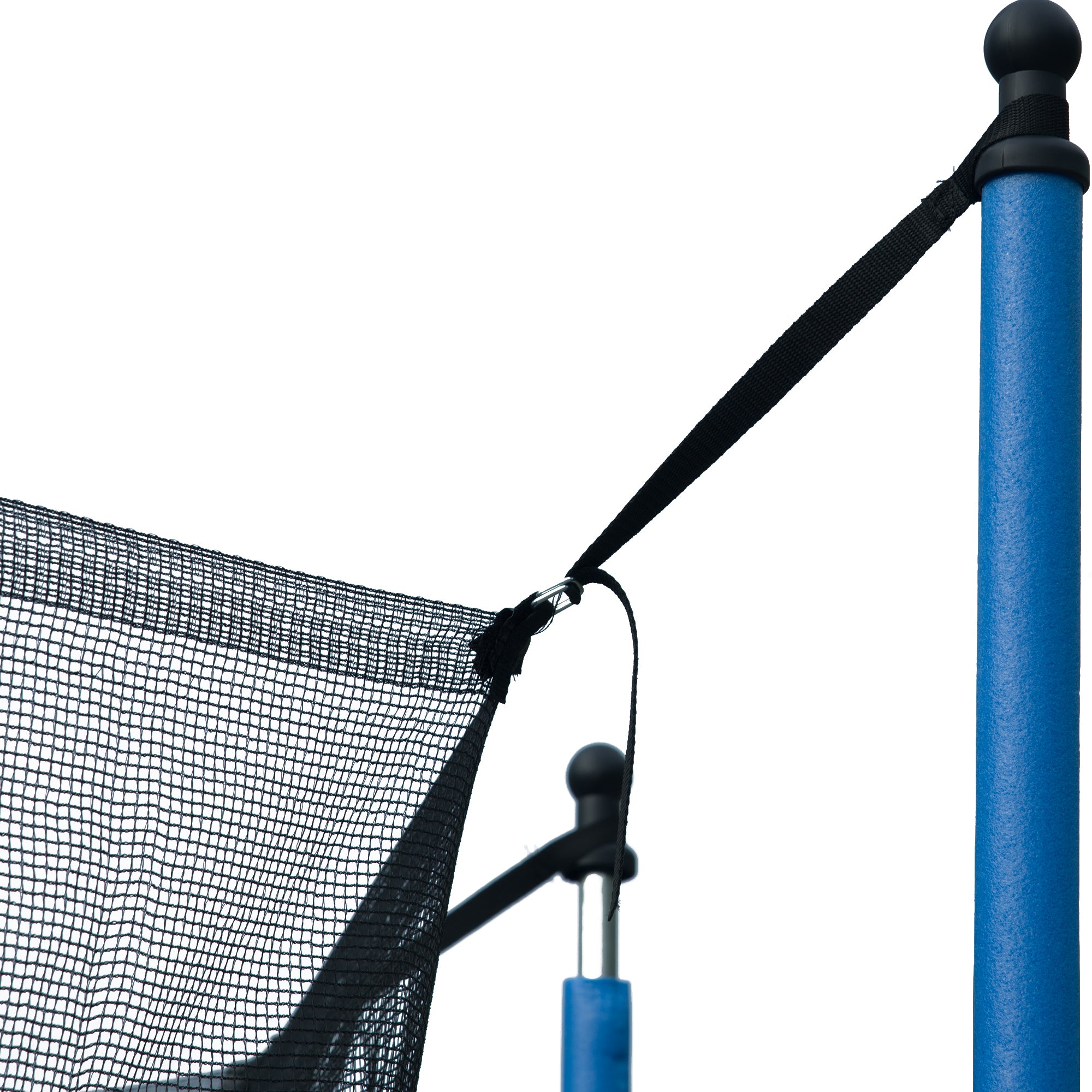 14FT Trampoline for Adults & Kids with Basketball blue-metal