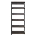 Monica Wood And Metal Walk In Closet With Five Shelves In Rustic Gray Gray Solid Wood