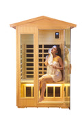 Two Person Basswood Far Infrared Outdoor Sauna