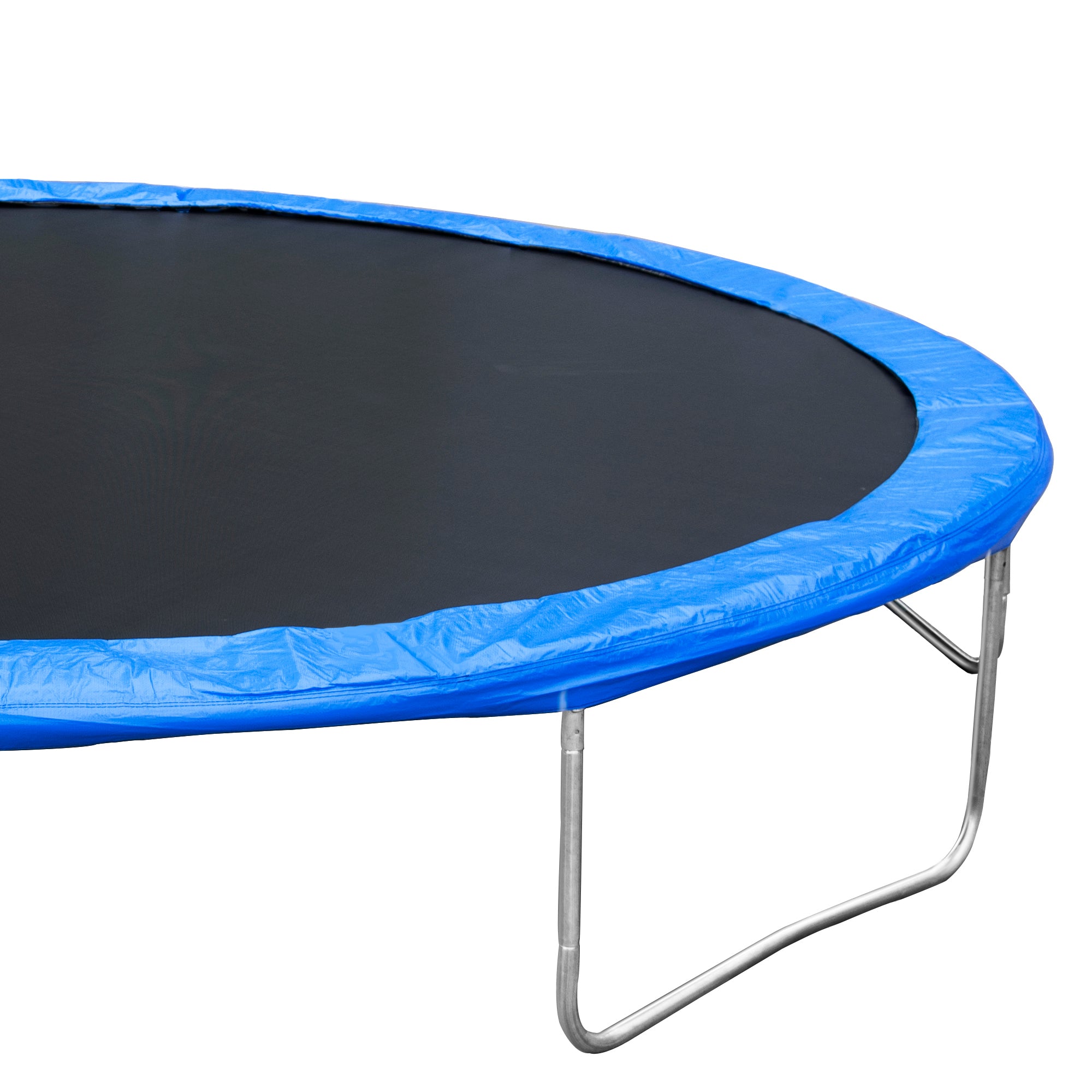 14FT Trampoline for Adults & Kids with Basketball blue-metal
