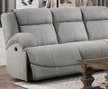 Attractive Gray Color Microfiber Upholstered 1Pc Double Reclining Sofa Transitional Living Room Furniture Gray Primary Living Space Transitional Microfiber