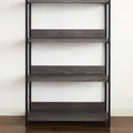 Monica Wood And Metal Walk In Closet With Five Shelves In Rustic Gray Gray Solid Wood