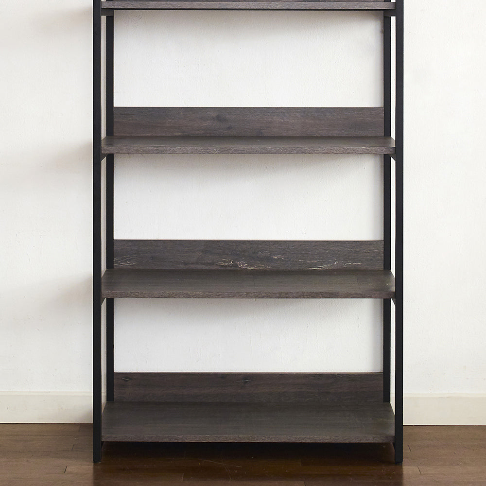 Monica Wood And Metal Walk In Closet With Five Shelves In Rustic Gray Gray Solid Wood