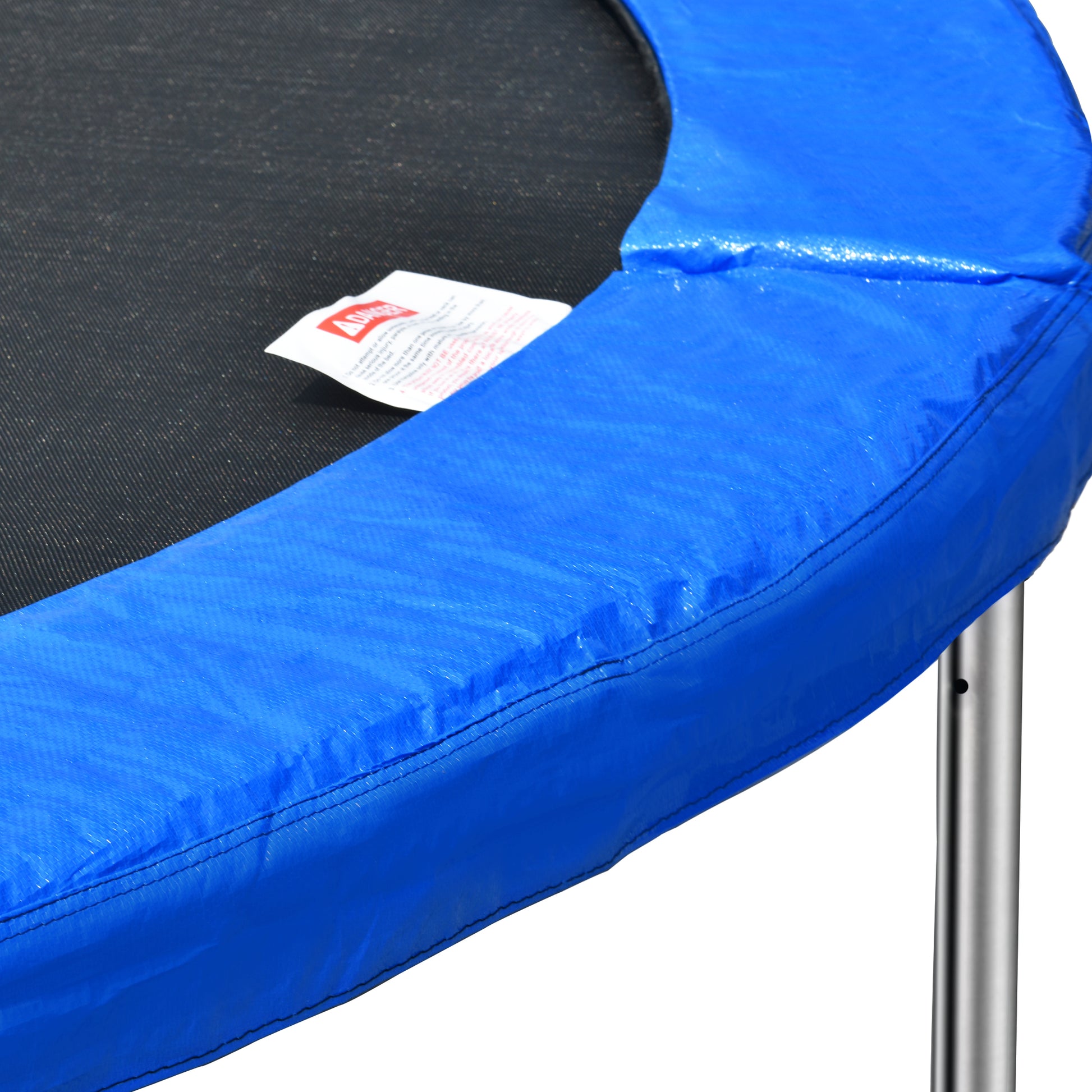 14Ft Trampoline For Adults & Kids With Basketball Hoop, Outdoor Trampolines W Ladder And Safety Enclosure Net For Kids And Adults,Double Side Color Cover Blue Metal