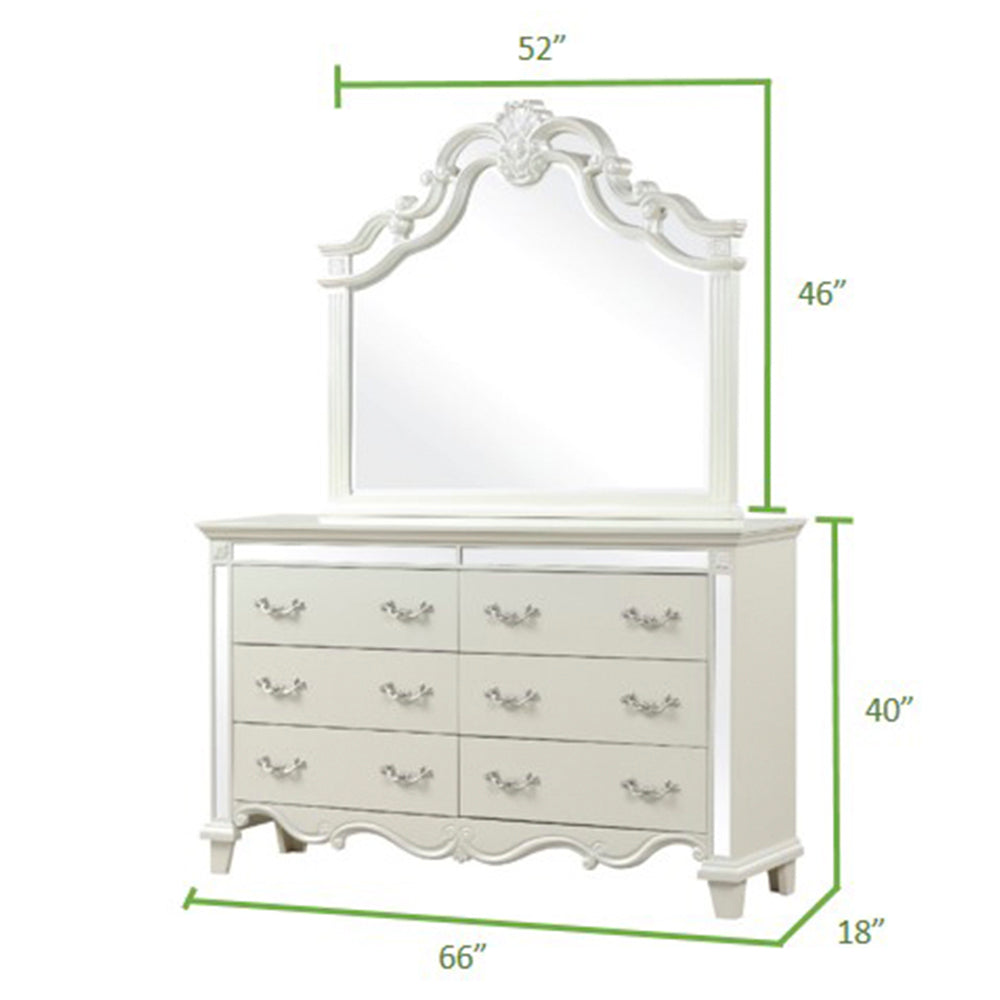 Milan Mirror Framed Dresser made with Wood in