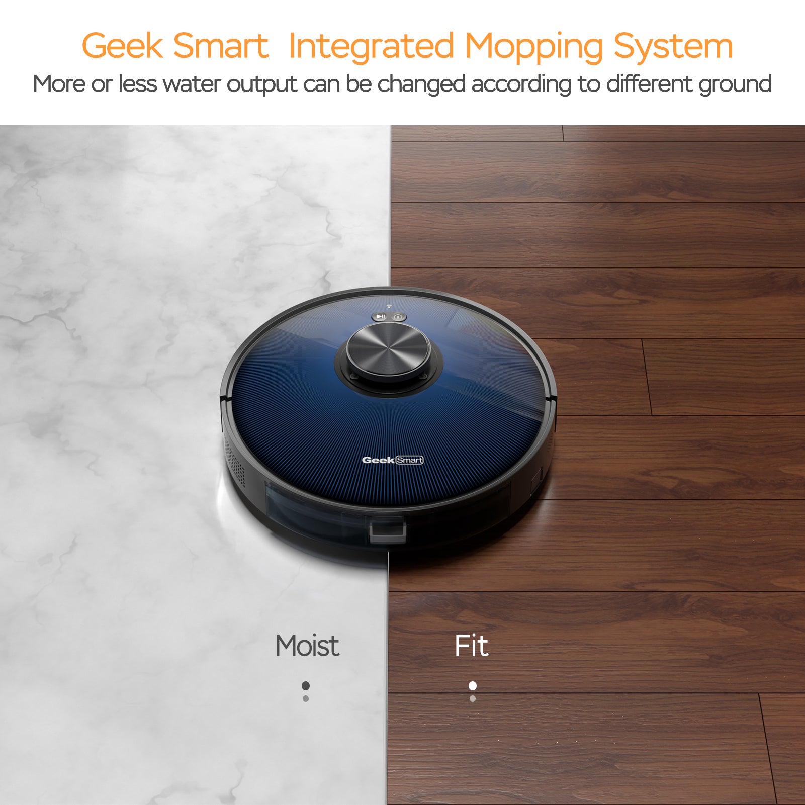 Geek Smart L7 Robot Vacuum Cleaner And Mop, Lds Navigation, Wi Fi Connected App, Selective Room Cleaning,Max 2700 Pa Suction, Ideal For Pets And Larger Home Ban On Black Abs Pc