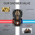 Shower System Shower Faucet Combo Set Wall Mounted With 12