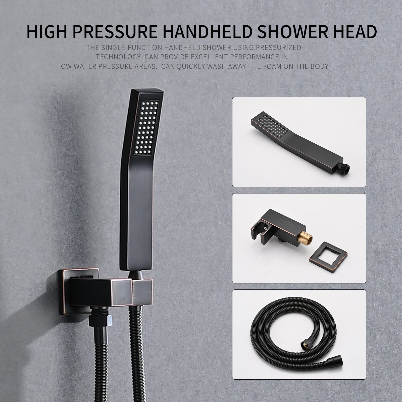 Shower System Shower Faucet Combo Set Wall Mounted oil-rubbed bronze-brass
