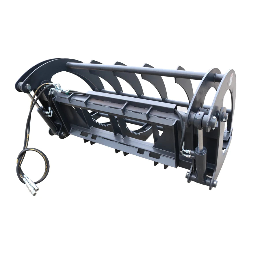 72'' Extreme Grapple Rake Skid Steer Attachment Black Steel