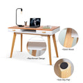 Wooden Vanity Table Makeup Dressing Desk Writing Desk Computer Table With Solid Wood Top Panel Natural Solid Wood